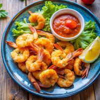 жареные креветки