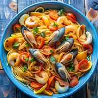 паста с морепродуктыми