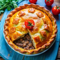 пирог с мясом