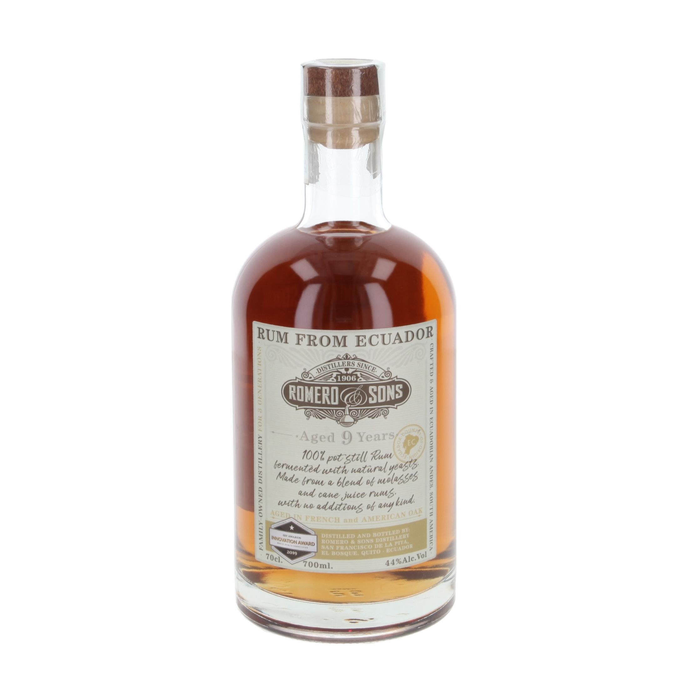 Ром Romero & Sons 100% Pot Still  9 Years 700 ml