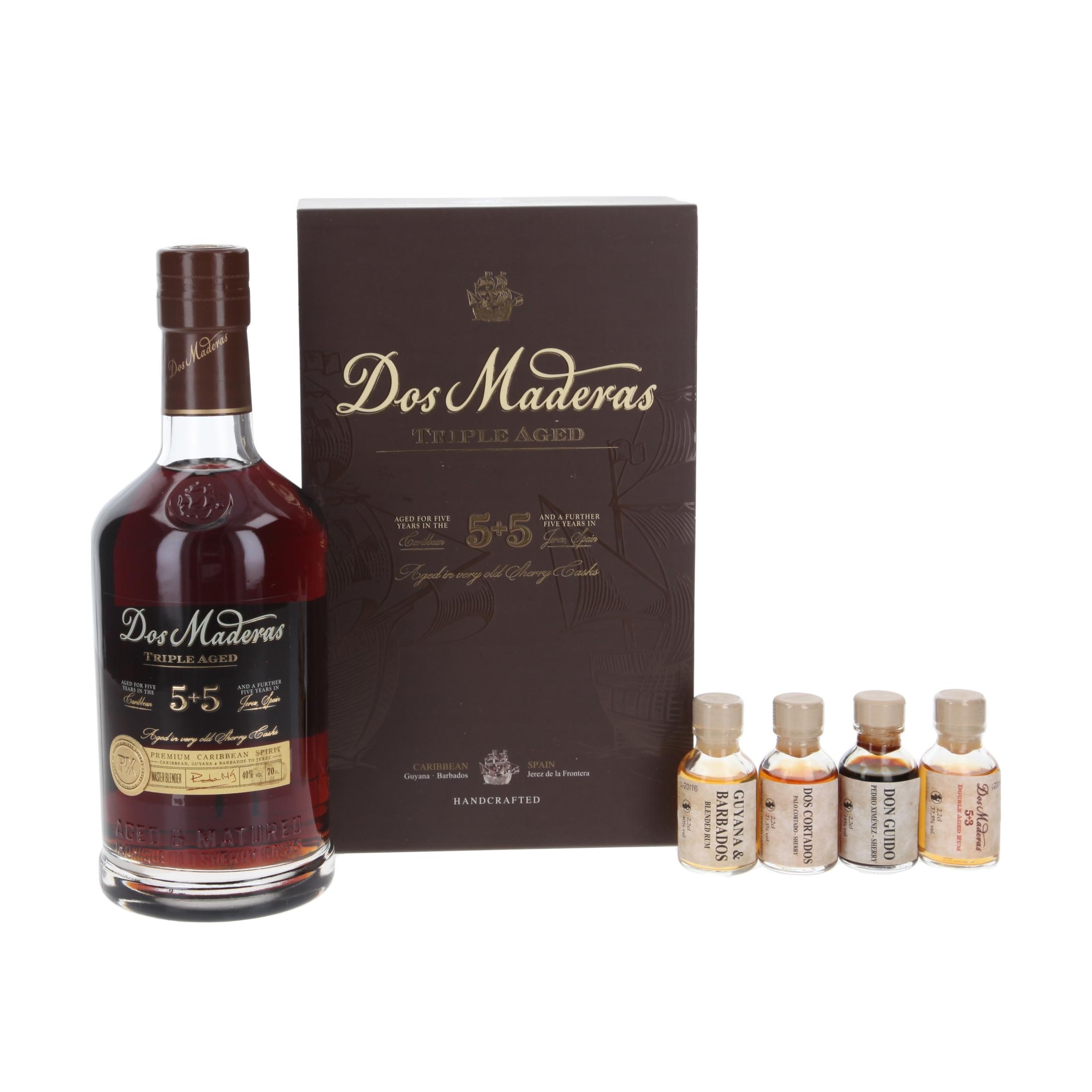 Ром Dos Maderas 5+5 Triple Aged Sherry Cask with 4 Minis 790 ml