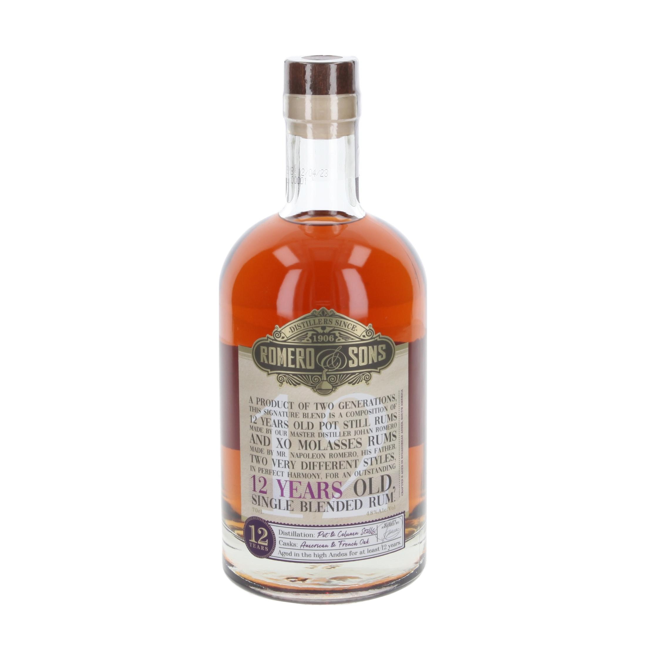 Ром Romero & Sons Single Blended  12 Years 700 ml