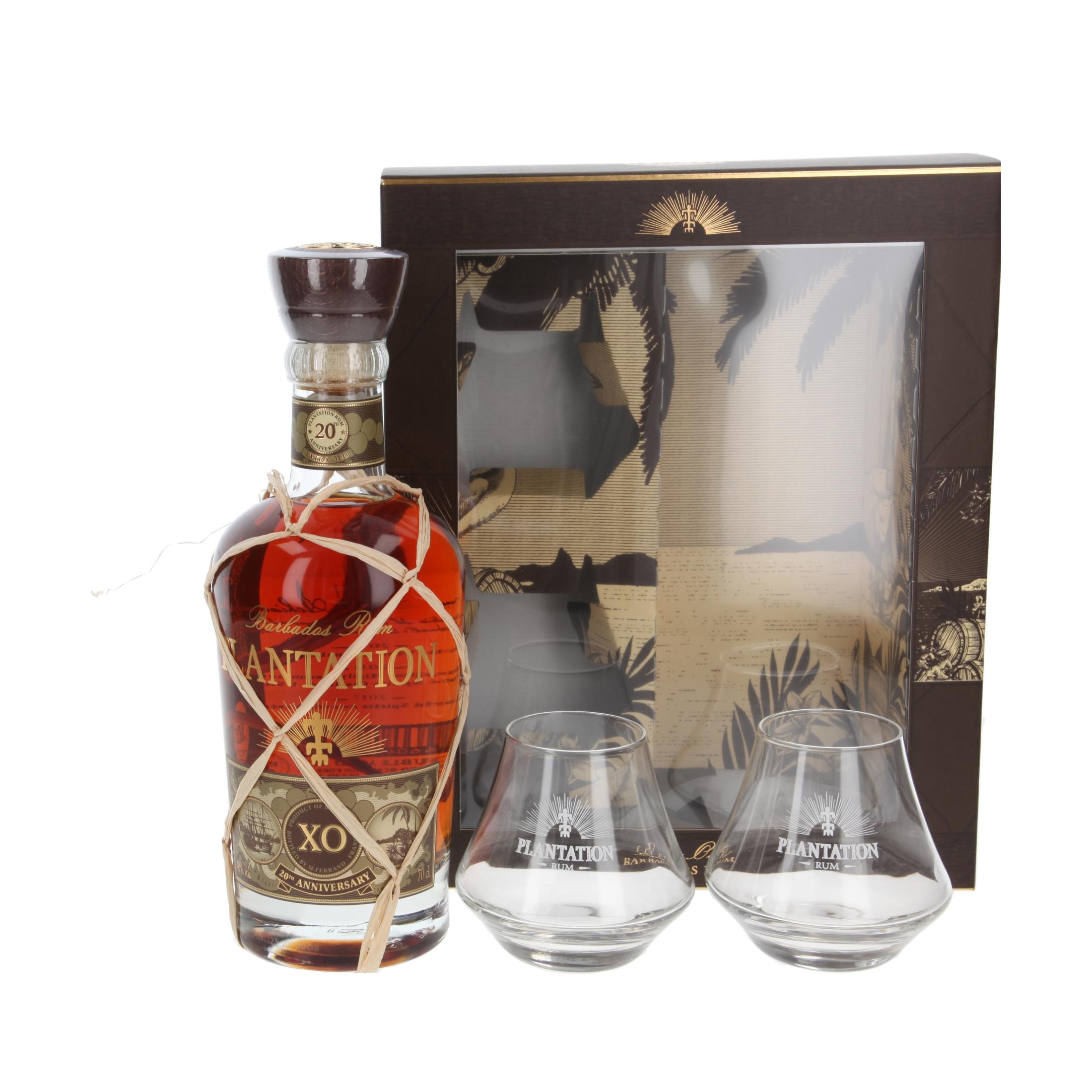 Ром Plantation  Barbados XO 20th Anniversary with 2 glasses 700 ml