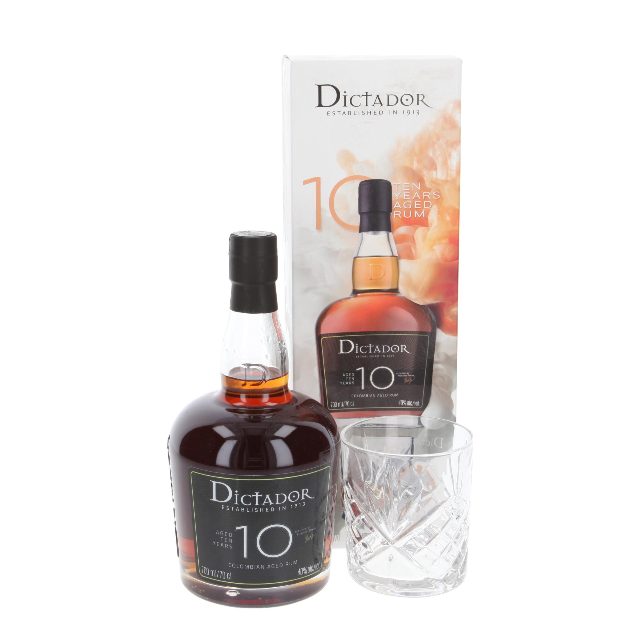 Ром Dictador  with glass 10 Years 700 ml