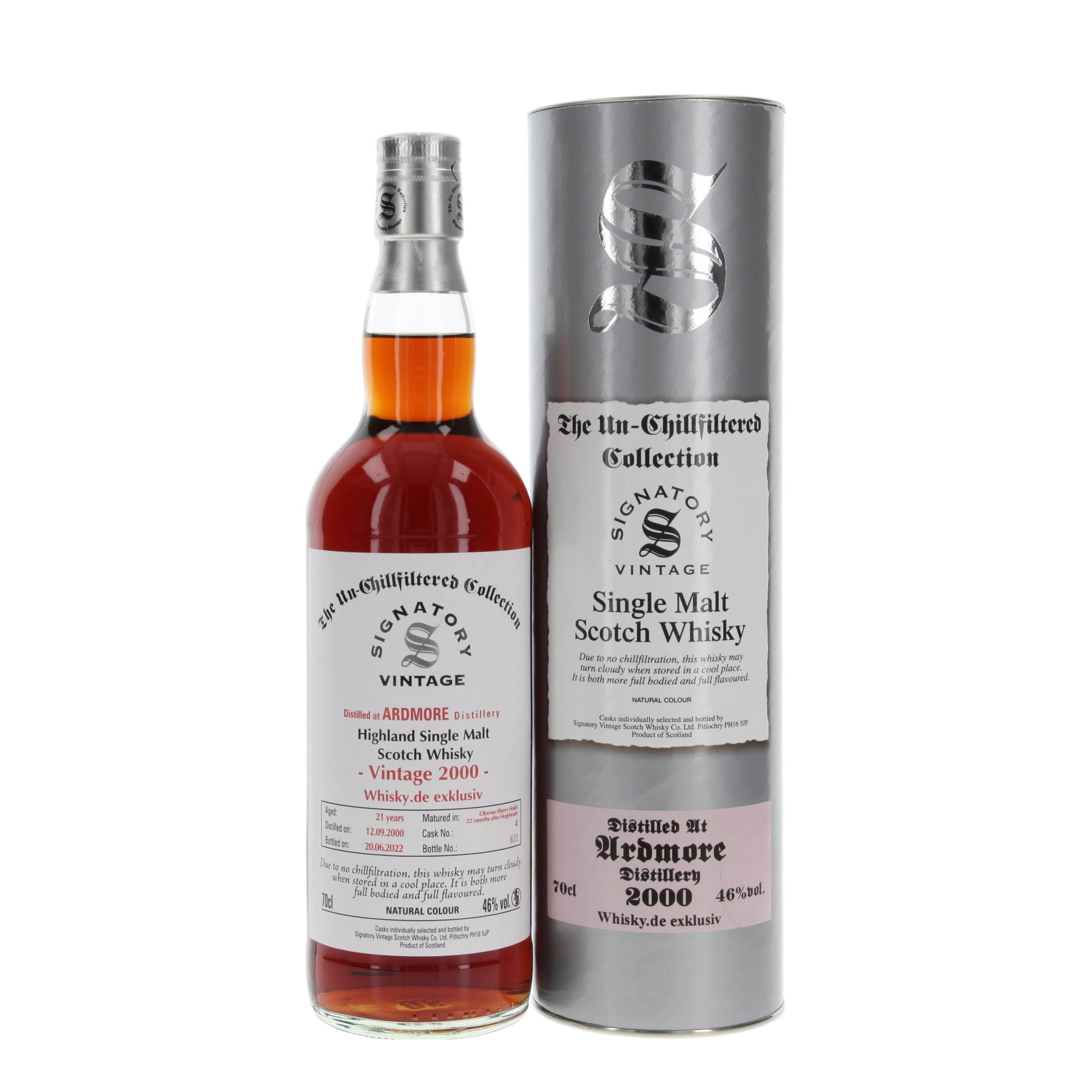 Виски Ardmore 'Whisky.de exclusive' 21 Лет 2000/2022 700 ml