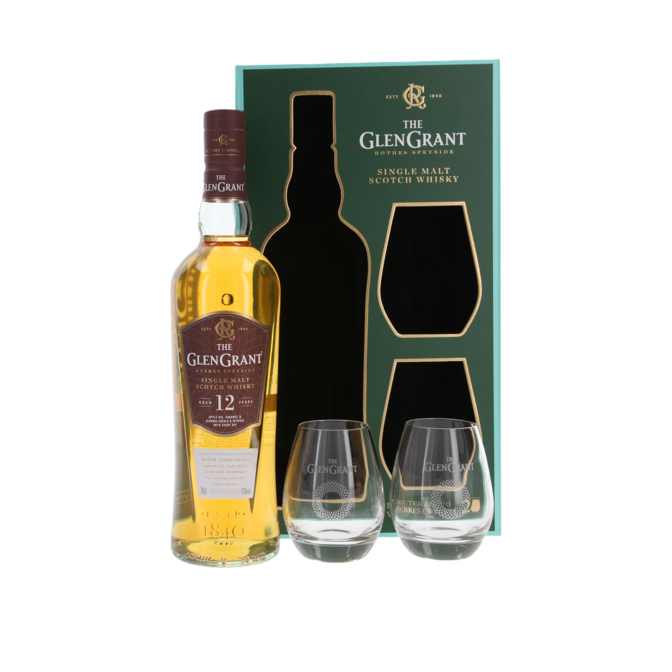 Виски Glen Grant with 2 glasses 12 Лет 700 ml