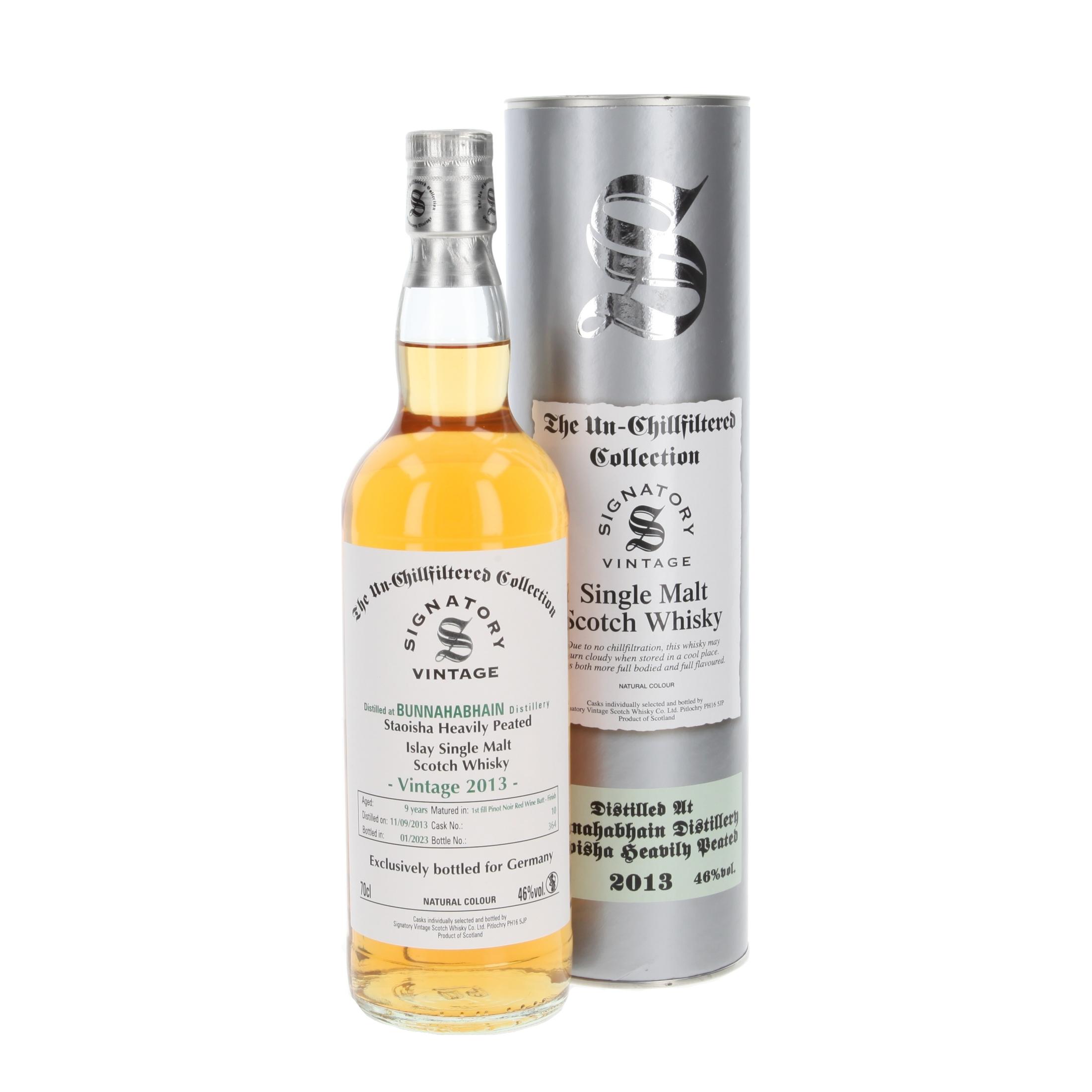 Виски Bunnahabhain Staoisha Pinot Noir Cask Heavily Peated 9 Лет 2013/2023 700 ml