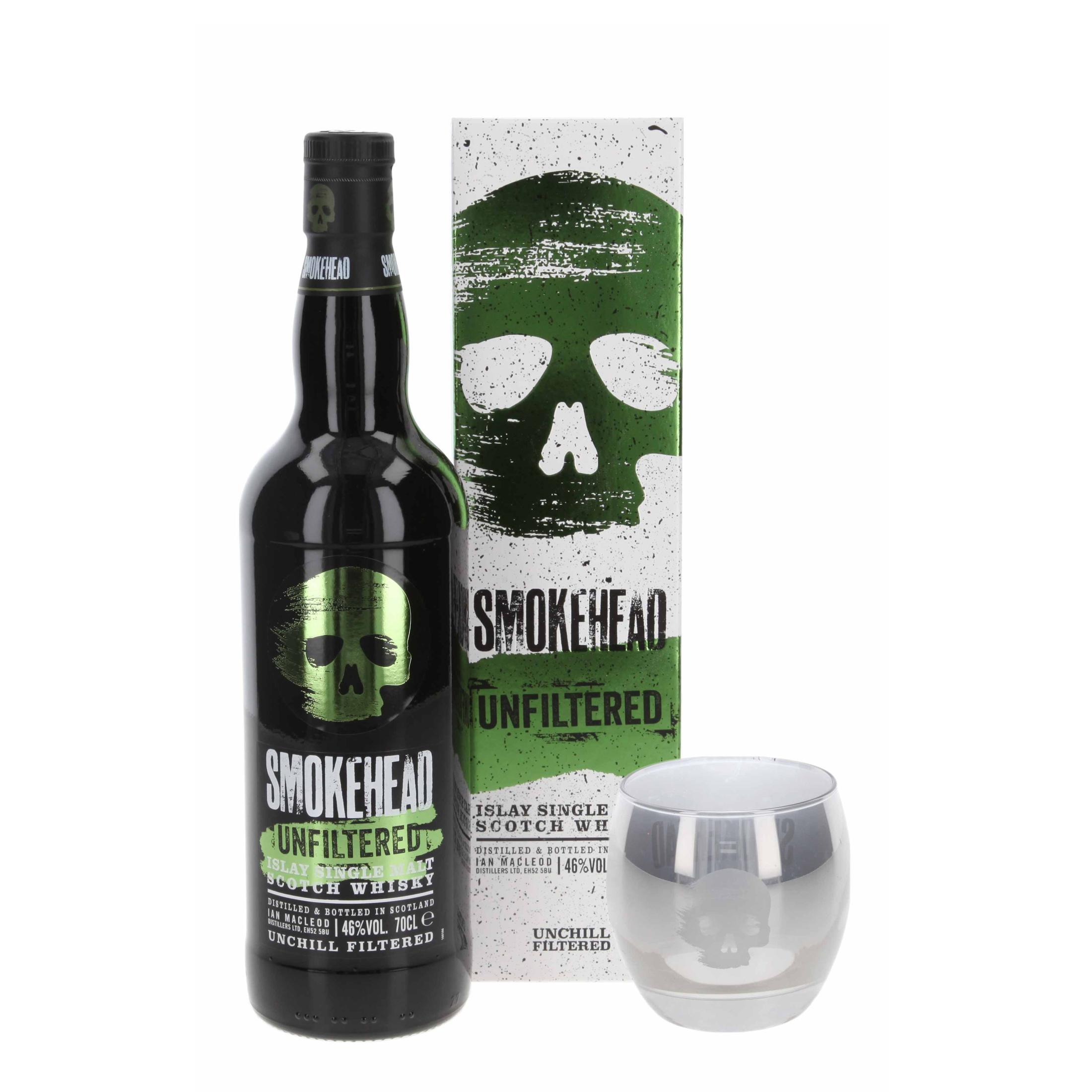 Виски Smokehead Unfiltered incl. Smokehead Tumbler 700 ml
