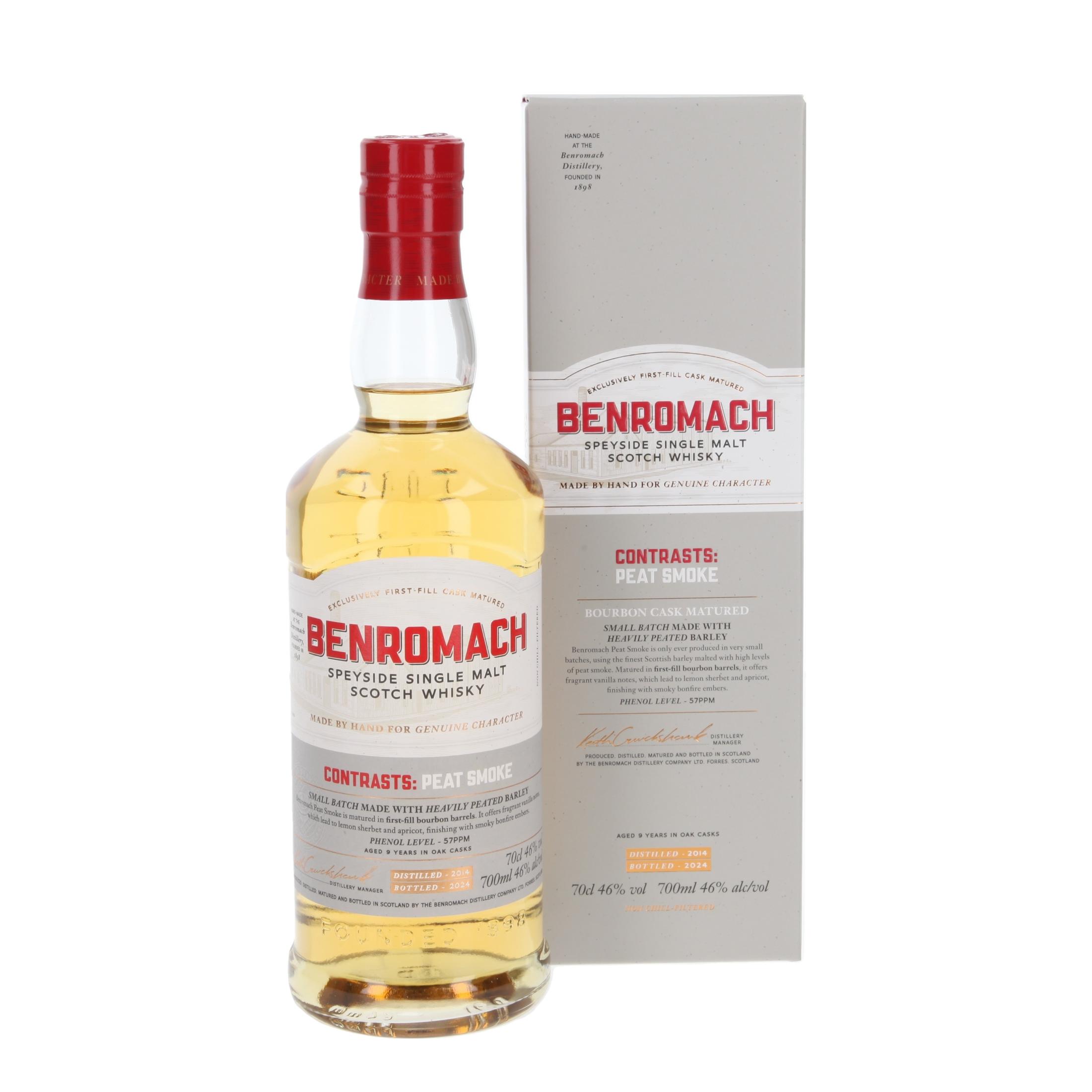 Виски Benromach Contrasts: Peat Smoke - Small Batch 9 Лет 2014/2024 700 ml