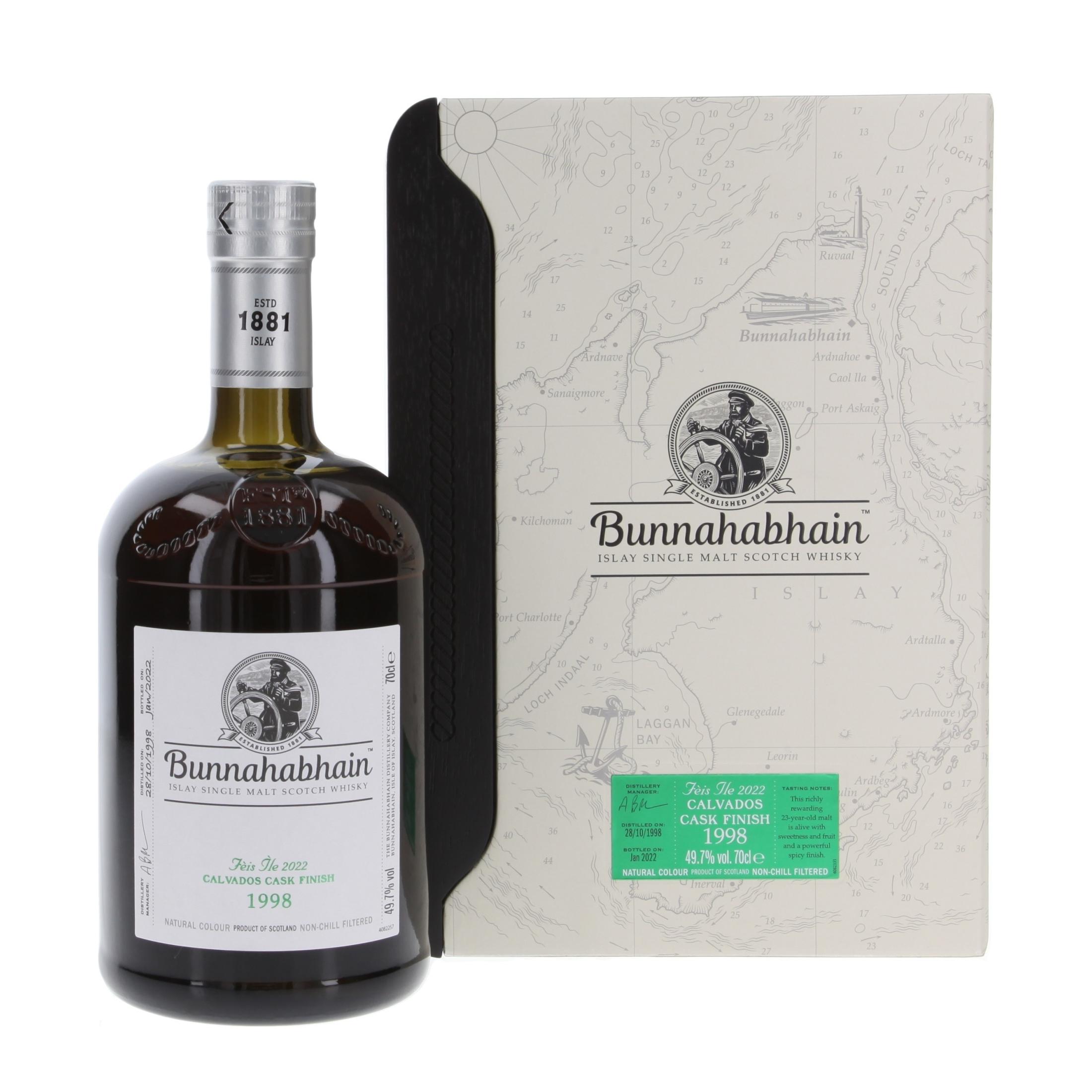 Виски Bunnahabhain Calvados Cask Finish Fèis Ìle 2022 1998/2022 700 ml