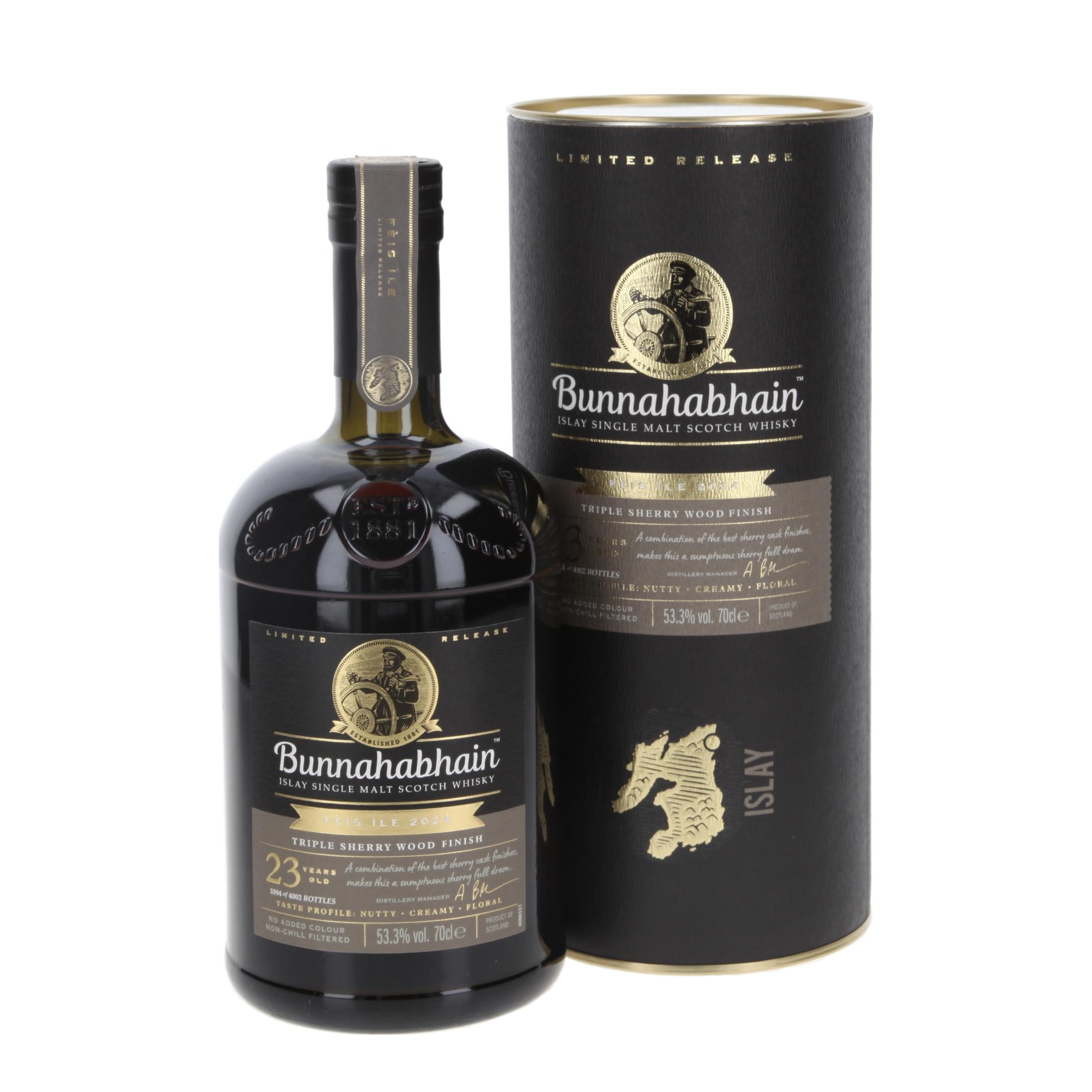 Виски Bunnahabhain Triple Sherry Wood Finish Fèis Ìle 2024 23 Лет 1999/ 700 ml