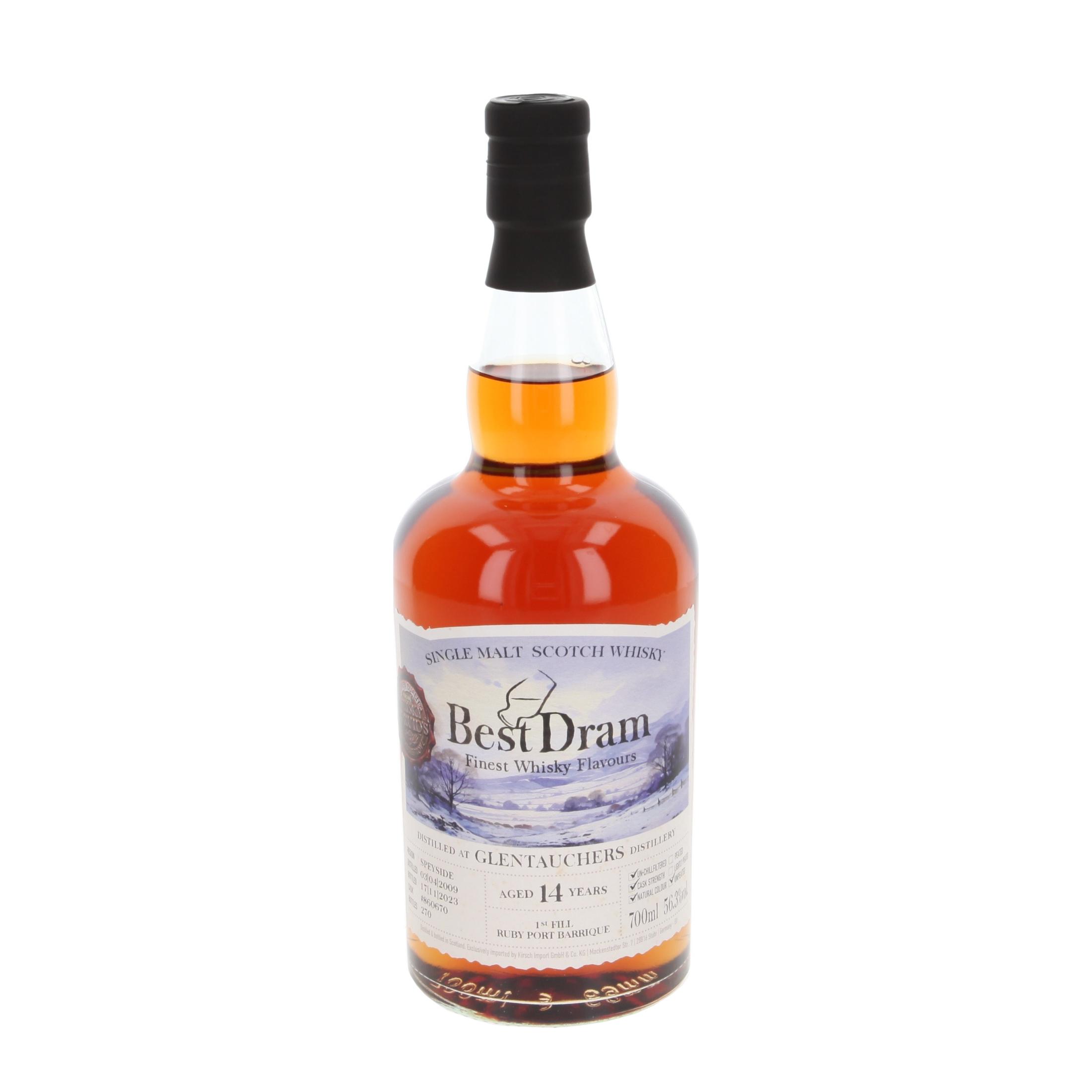 Виски Glentauchers First Fill Ruby Port Barrique - Best Dram 14 Лет 2009/2023 700 ml