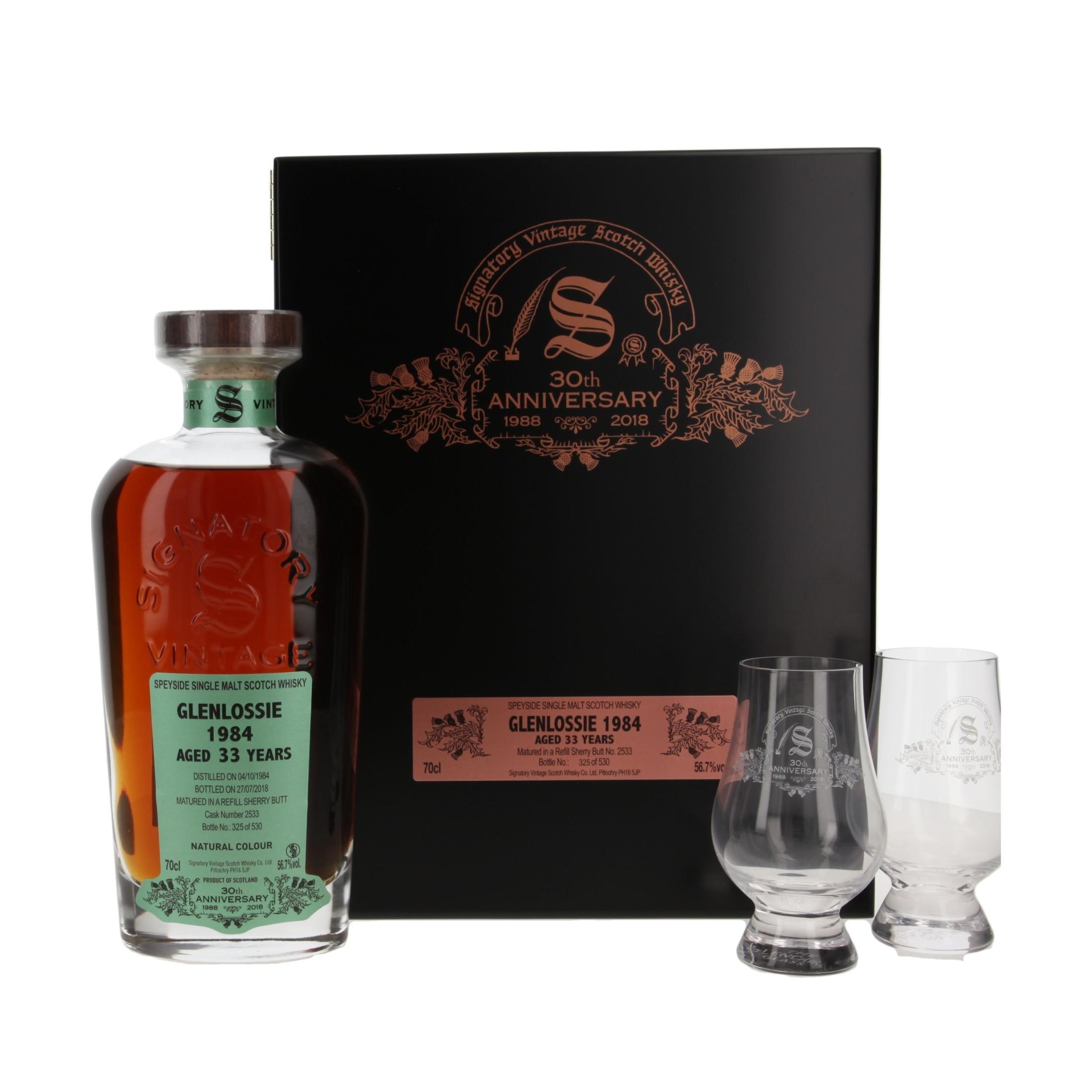 Виски Glenlossie 30th Anniversary with 2 glasses 33 Лет 1984/2018 700 ml