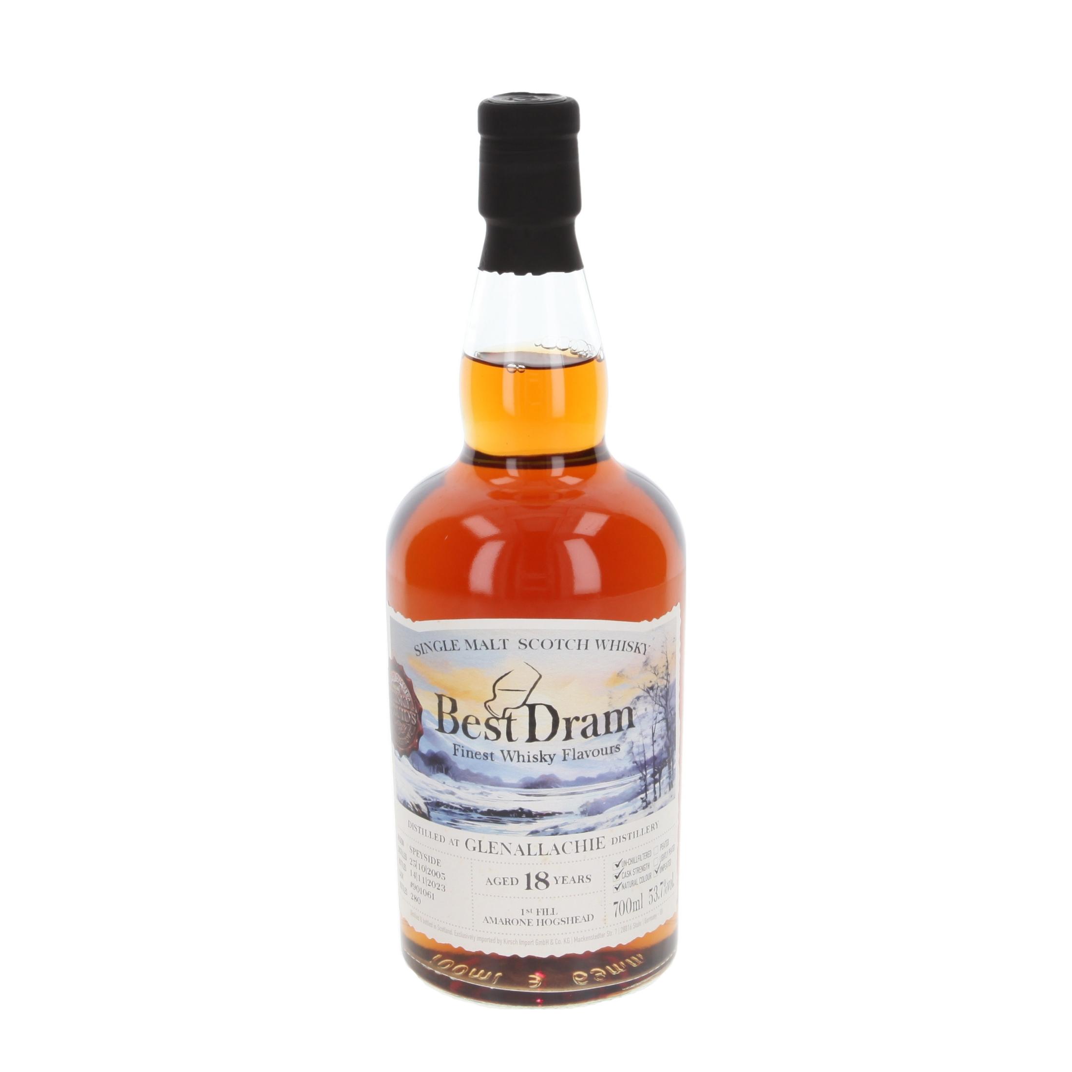 Виски Glenallachie First Fill Amarone Hogshead - Best Dram 18 Лет 2005/2023 700 ml