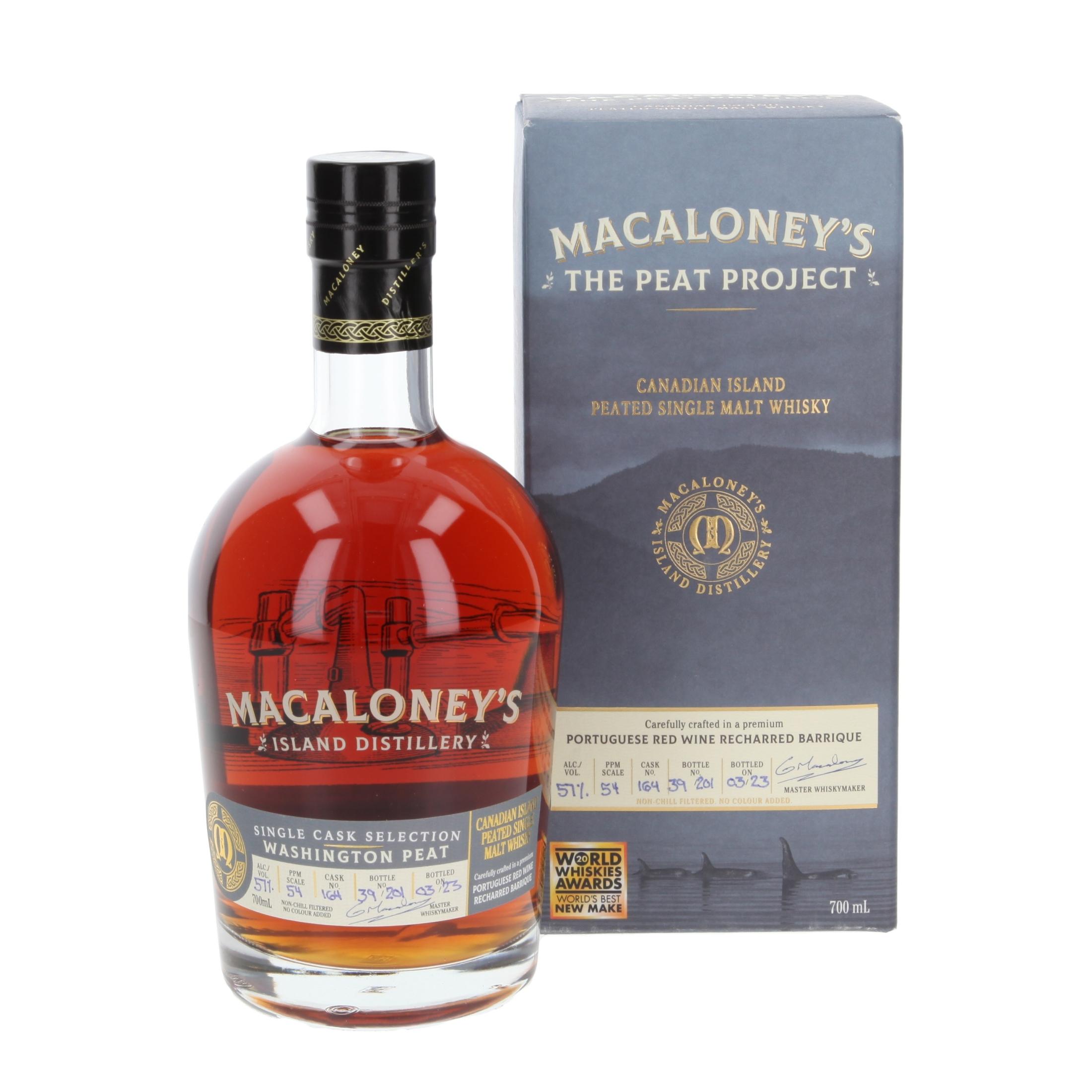Виски Macaloney's Washington Peat Project CS Red Wine 2023 700 ml