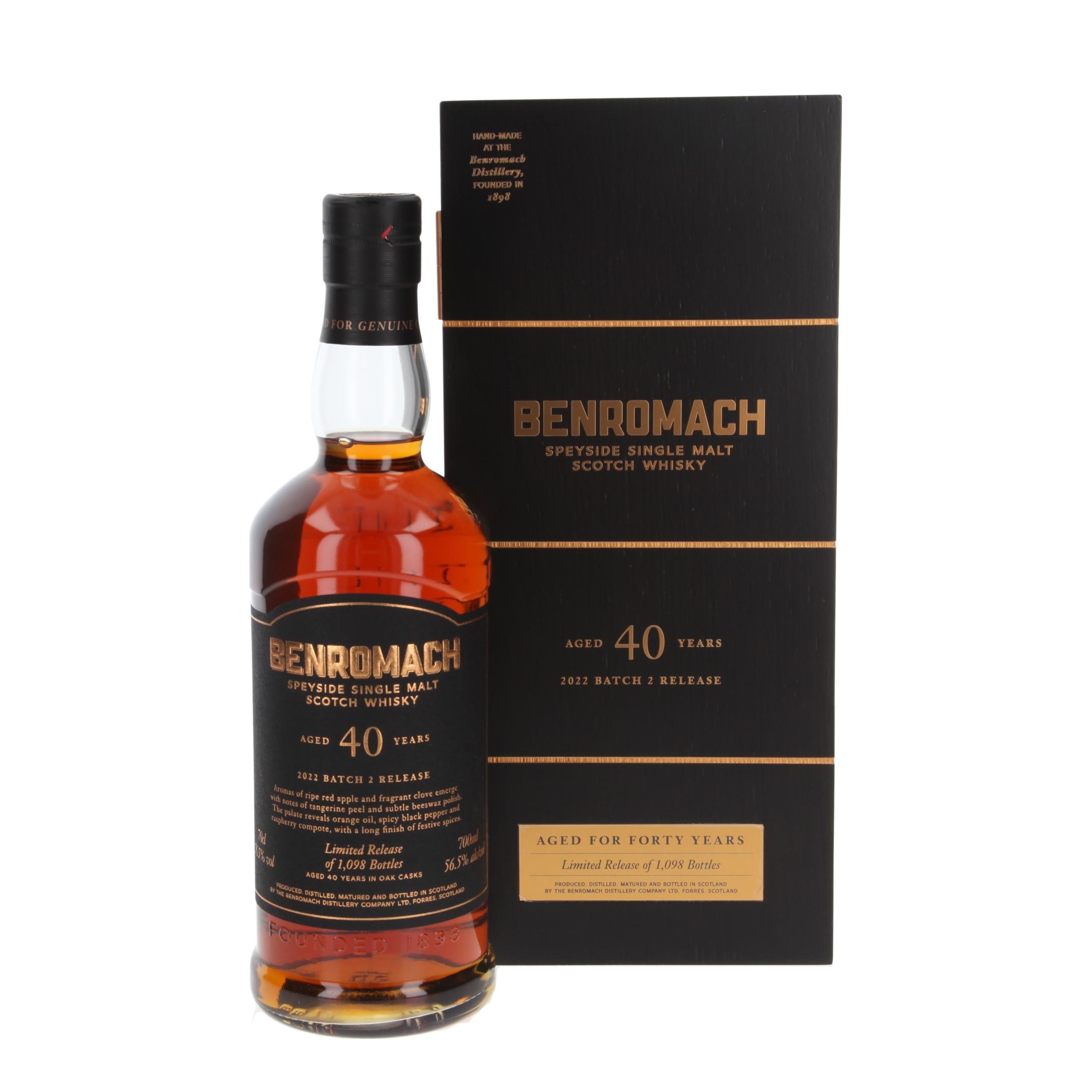Виски Benromach Batch 2 40 Лет 2022 700 ml