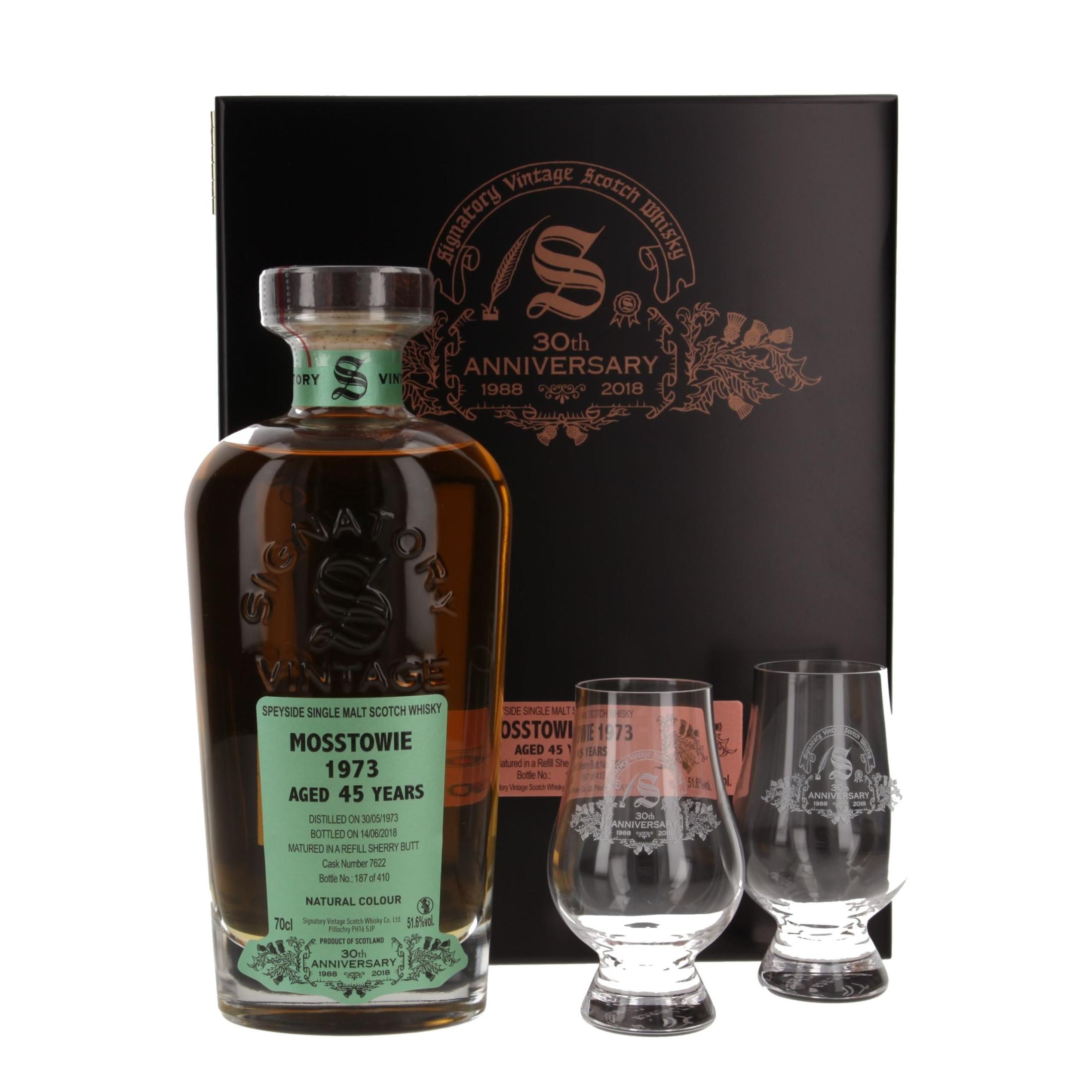 Виски Mosstowie 30th Anniversary with 2 glasses 45 Лет 1973/2018 700 ml