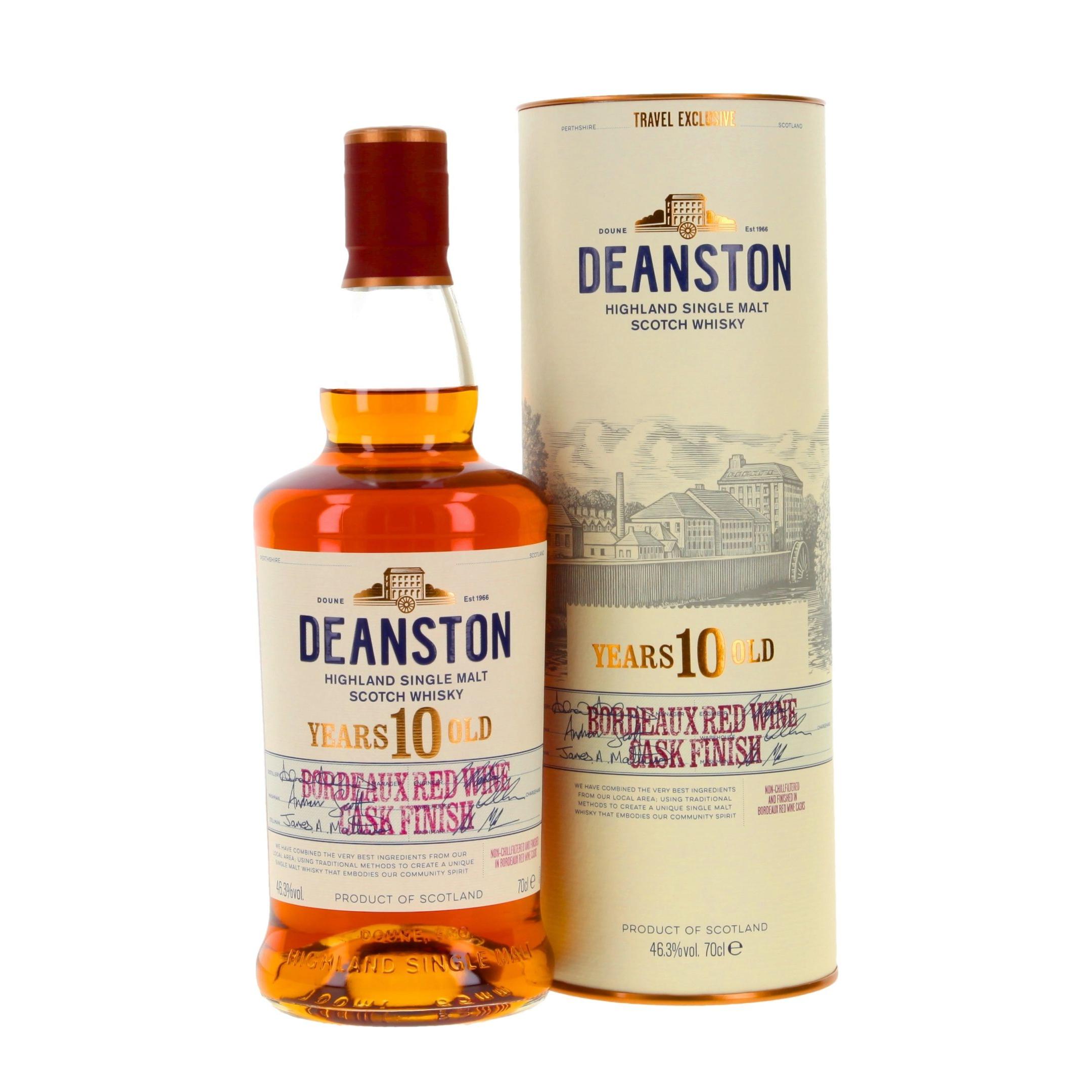 Виски Deanston Bordeaux Red Wine Cask 10 Лет 700 ml