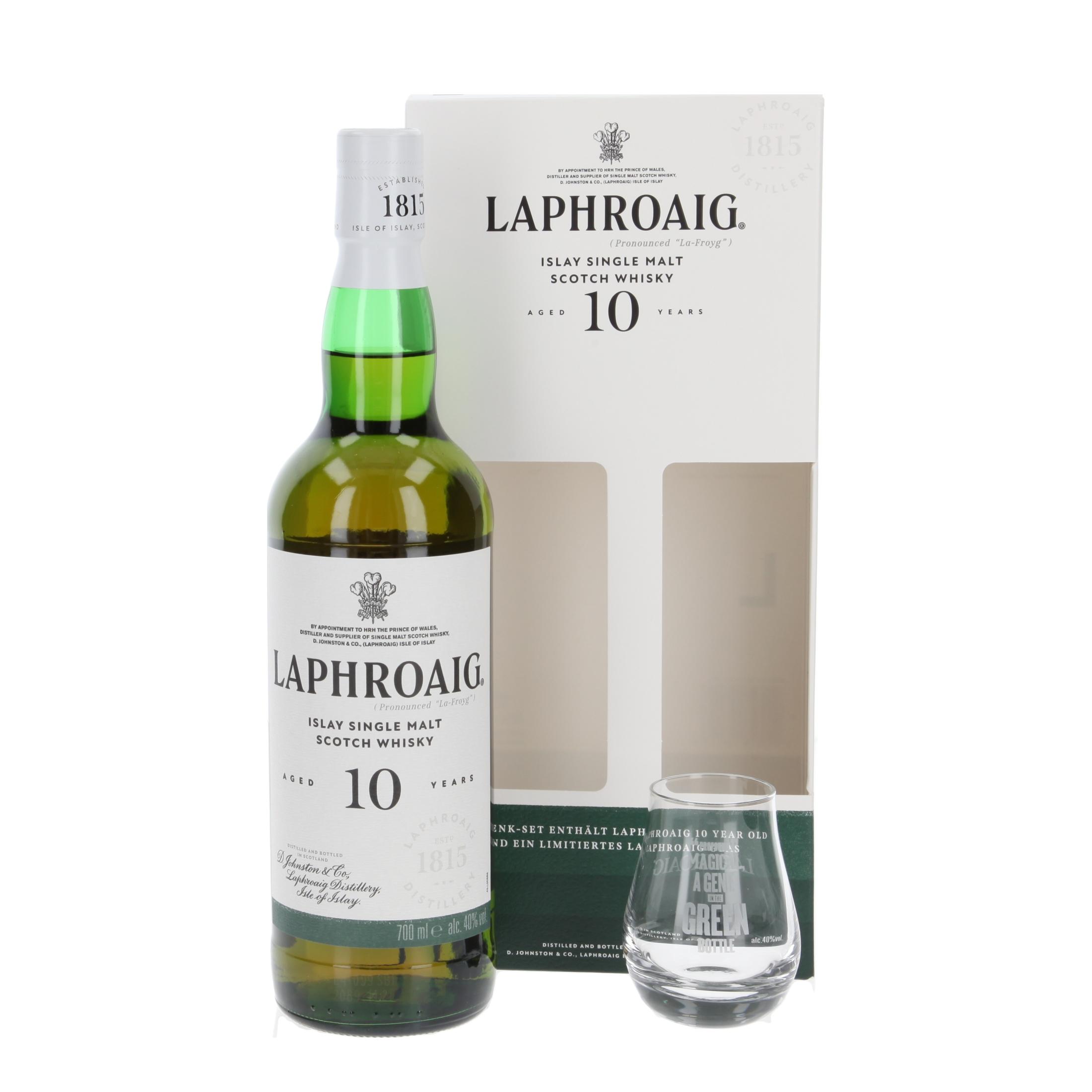 Виски Laphroaig with glass 10 Лет 700 ml