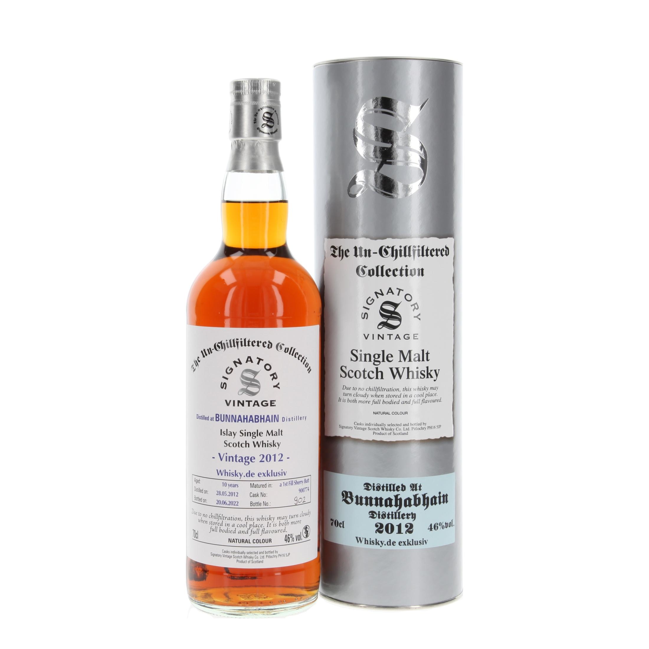 Виски Bunnahabhain 'Whisky.de exclusive' 10 Лет 2012/2022 700 ml