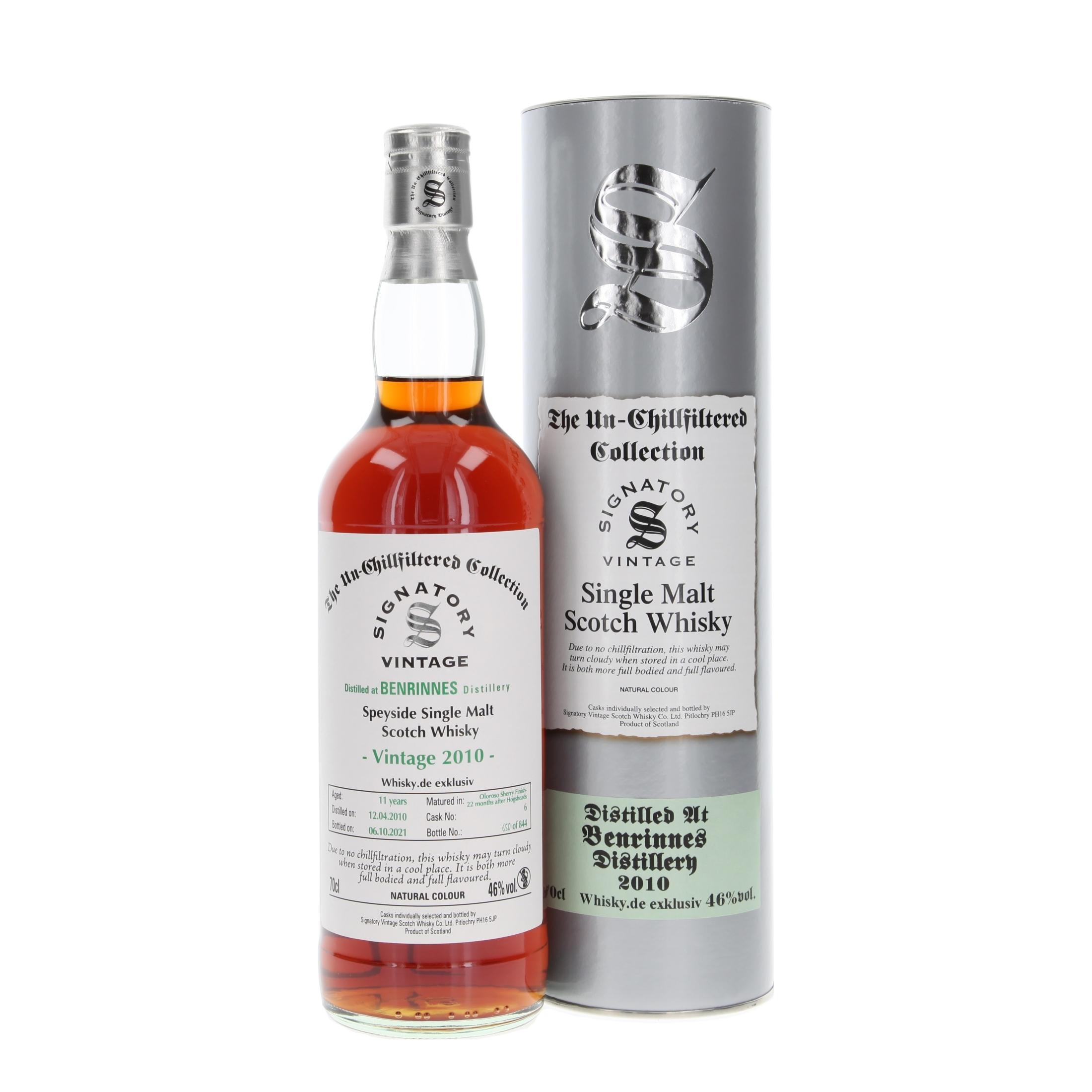 Виски Benrinnes 'Whisky.de exclusive' 11 Лет 2010/2021 700 ml