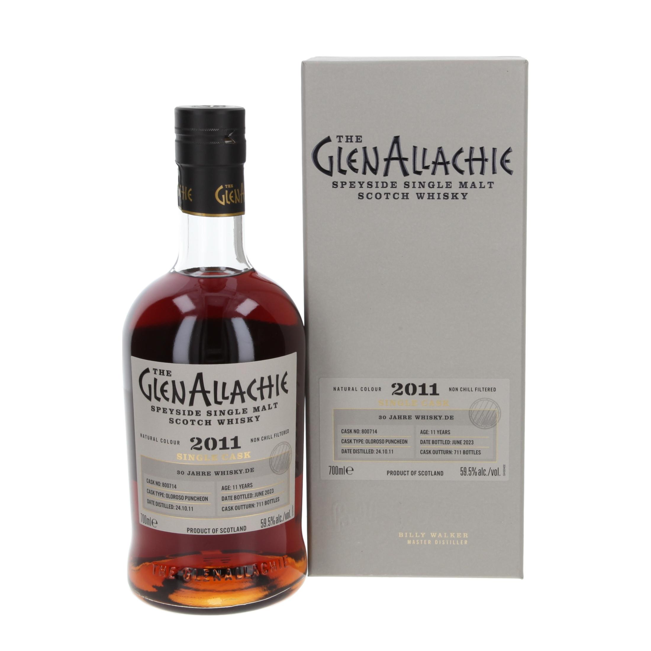 Виски Glenallachie '30 years Whisky.de' 11 Лет 2011/2023 700 ml